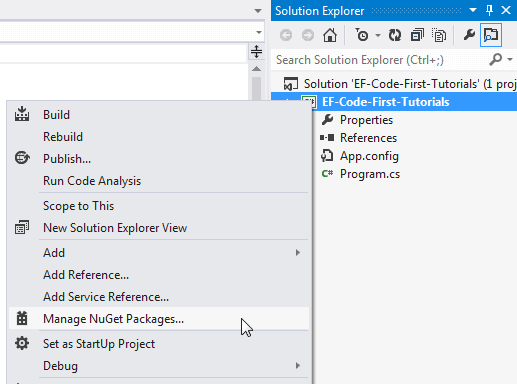 code-first environment setup