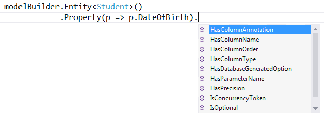 configure property with fluent api Entity Framework code-first